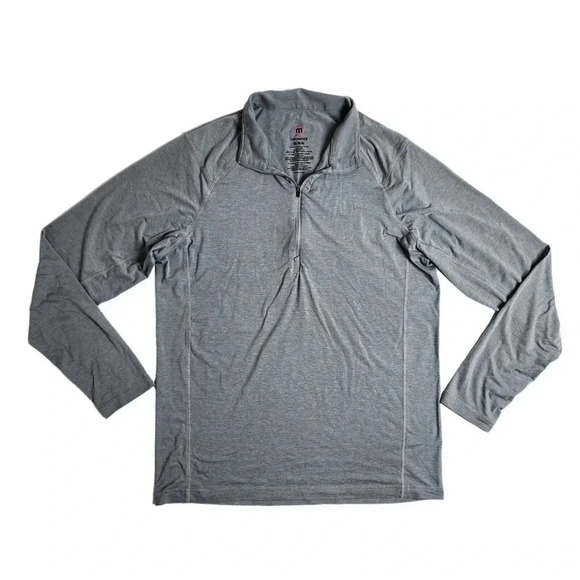 Travis Matthew 1/4 Zip Golf Pullover Long Sleeve Gray Size Medium - Picture 1 of 10